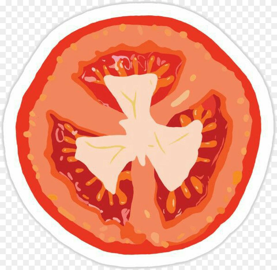 Tomato Sticker Clipart Download Rodaja De Tomate Dibujo, Blade, Sliced, Weapon, Knife Png