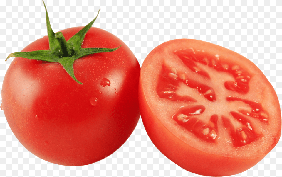 Tomato With Slice, Food, Plant, Produce, Vegetable Png Image