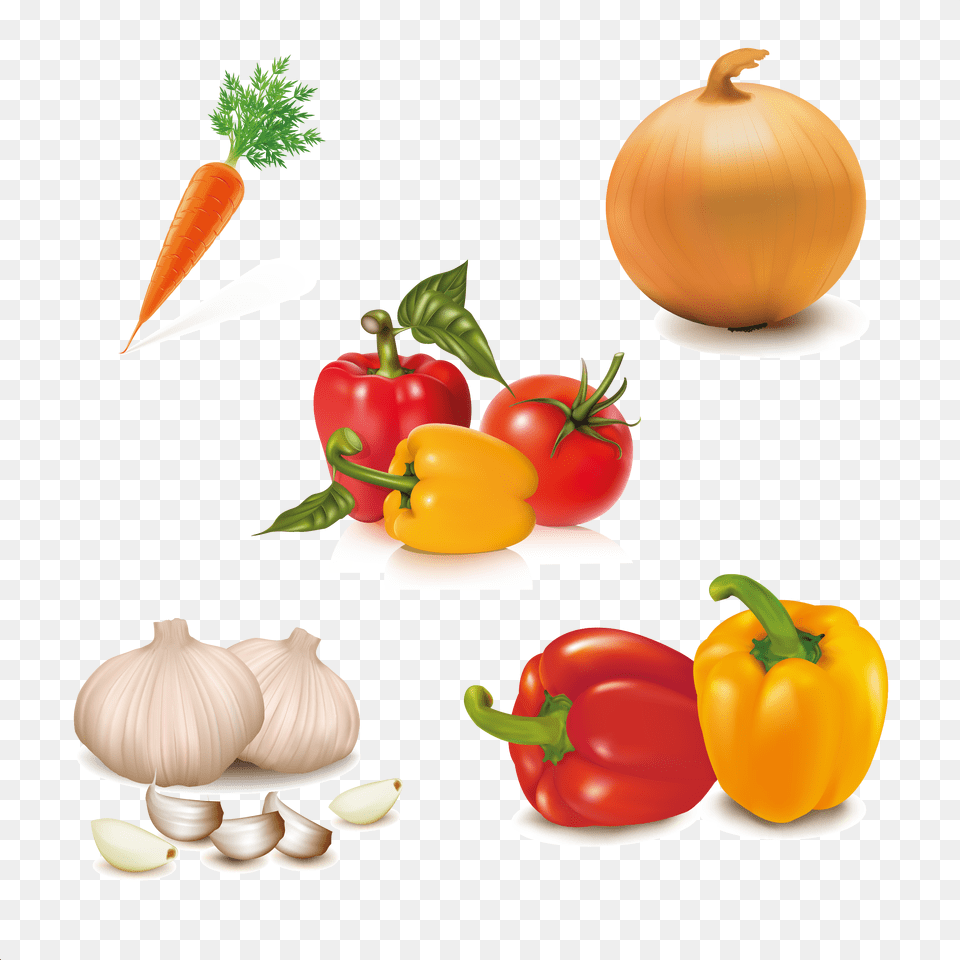 Tomatoes And Peppers Cartoon, Food, Produce Free Png Download