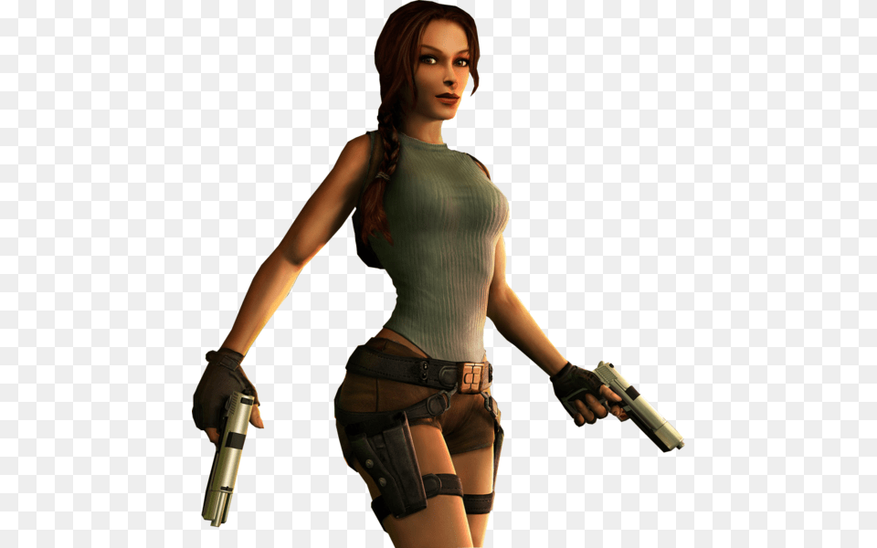 Tomb Raider, Adult, Weapon, Person, Handgun Png Image