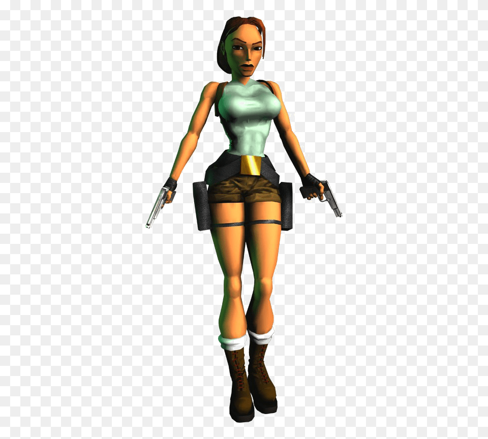 Tomb Raider Lara Croft Background Arts, Clothing, Costume, Person, Gun Png Image