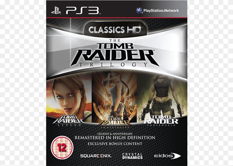 Tomb Raider Trilogy, Advertisement, Poster, Adult, Person Free Png Download