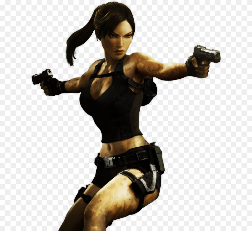 Tomb Raider Underworld 5 Hd Themes Evollution Lara Croft Tomb Raider Underworld, Adult, Weapon, Person, Handgun Png Image