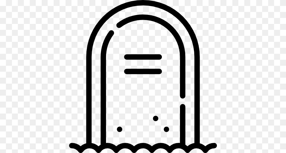 Tomb Tombstone Halloween Stone Cemetery Rip Death Icon, Gray Png Image