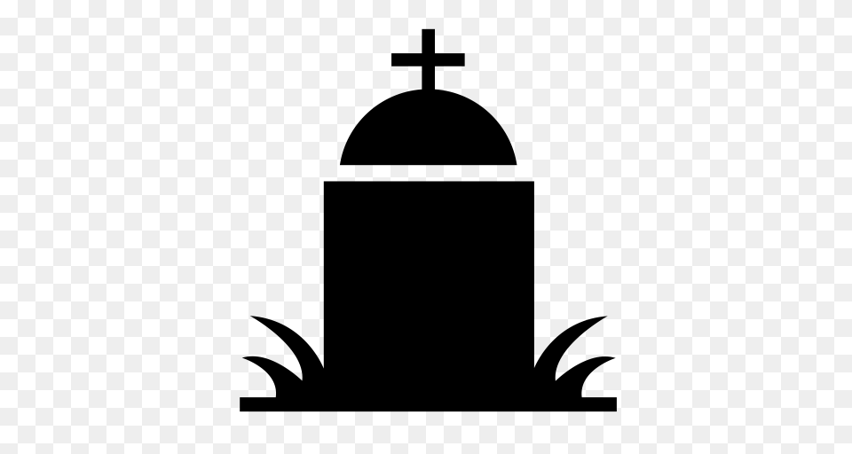 Tombstone Halloween Death Icon With And Vector Format, Gray Png Image