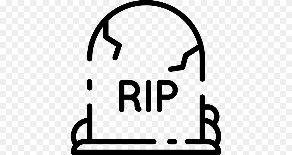 Tombstone Rip Icon, Gray Free Png