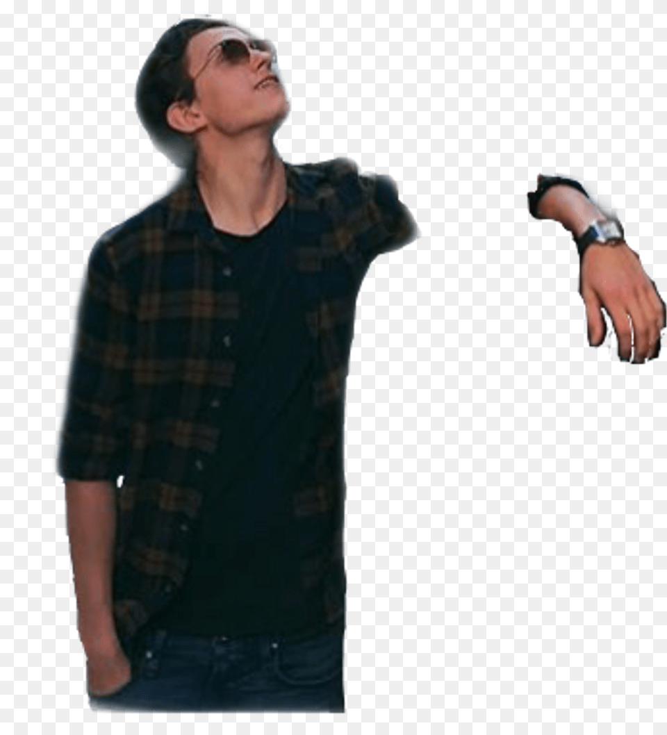 Tomholland Sticker Plaid, Long Sleeve, Sleeve, Clothing, Shirt Free Png Download