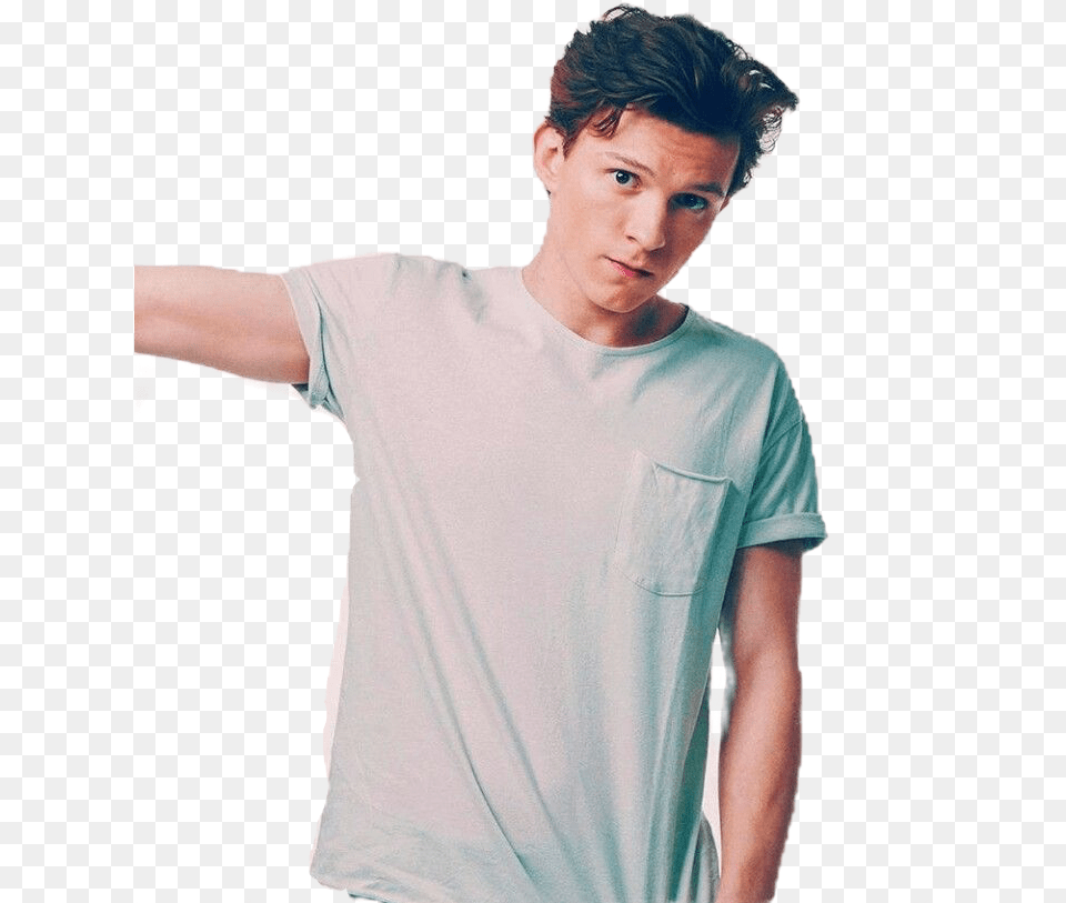 Tomholland Tom Holland Freetoedit Tom Holland Photoshoot Hd, Clothing, T-shirt, Boy, Sleeve Free Png