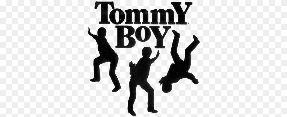 Tommy Boy Written With 3 Guys Standing And Posing In Tommy Boy Records Logo, Silhouette, People, Person, Baby Free Png Download