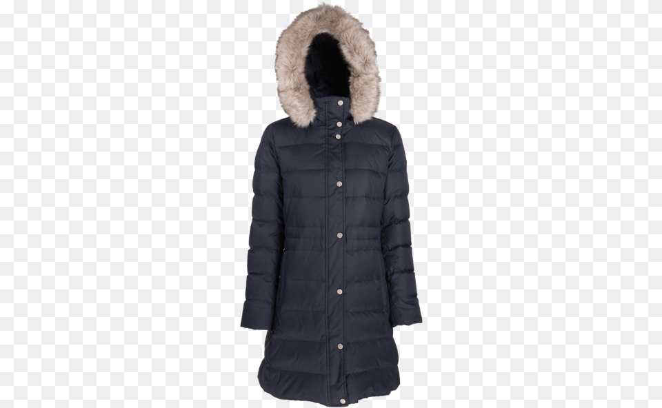 Tommy Hilfiger New Tyra Down Coat Dark Blue Coat, Clothing, Jacket, Hood, Overcoat Png