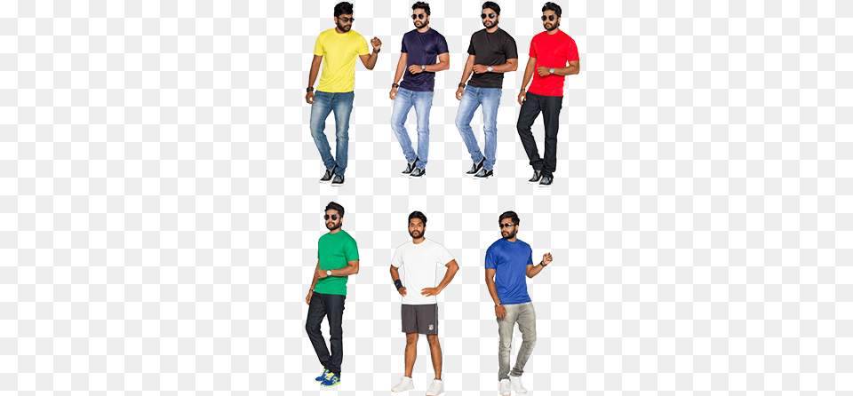 Tommy Hunter Pack Of 7 T Shirts Price, Pants, T-shirt, Clothing, Person Png Image