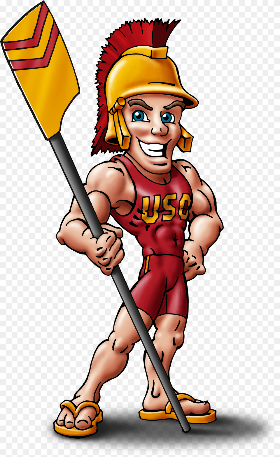 Tommy Two Seat Mascot University Of Southern California, Oars, Paddle, Baby, Person Free Png