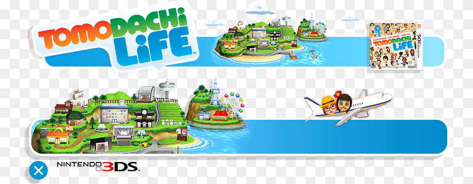 Tomodachi Life Big Banner New 3ds Tomodachi Life, Aircraft, Airplane, Transportation, Vehicle Free Png