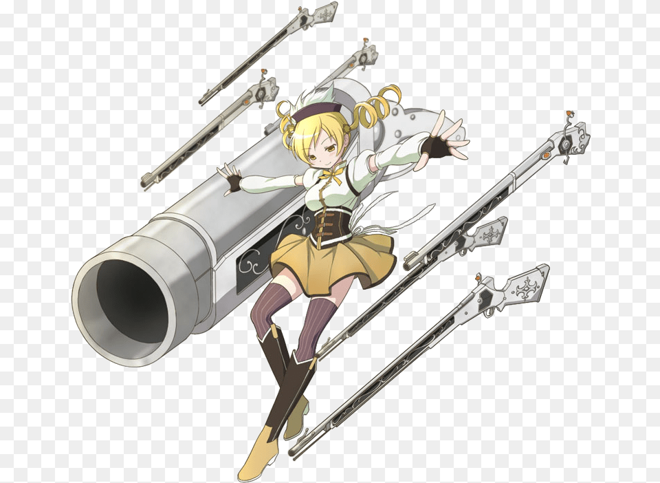 Tomoe Mami Madoka Magica Mami Weapons, Person, Book, Comics, Publication Png