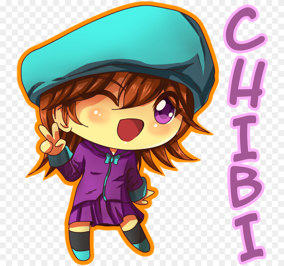 Tomoko Anime Girl In Chibi By Knightfanghentai Cartoon, Book, Comics, Publication, Baby Png Image