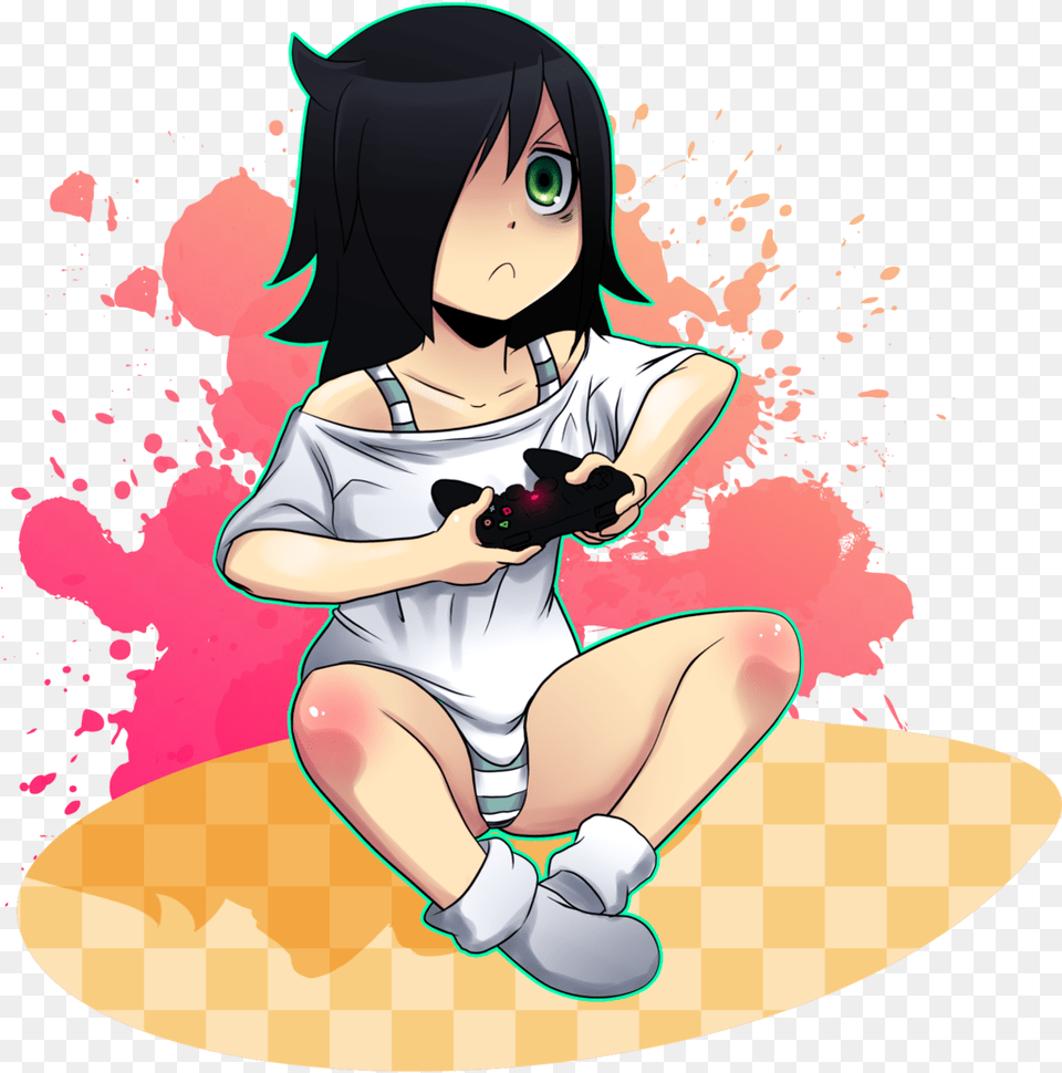 Tomoko Kurokiwatamotewatashi Ga Motenai No Wa Dou Sitting, Book, Comics, Publication, Adult Png Image