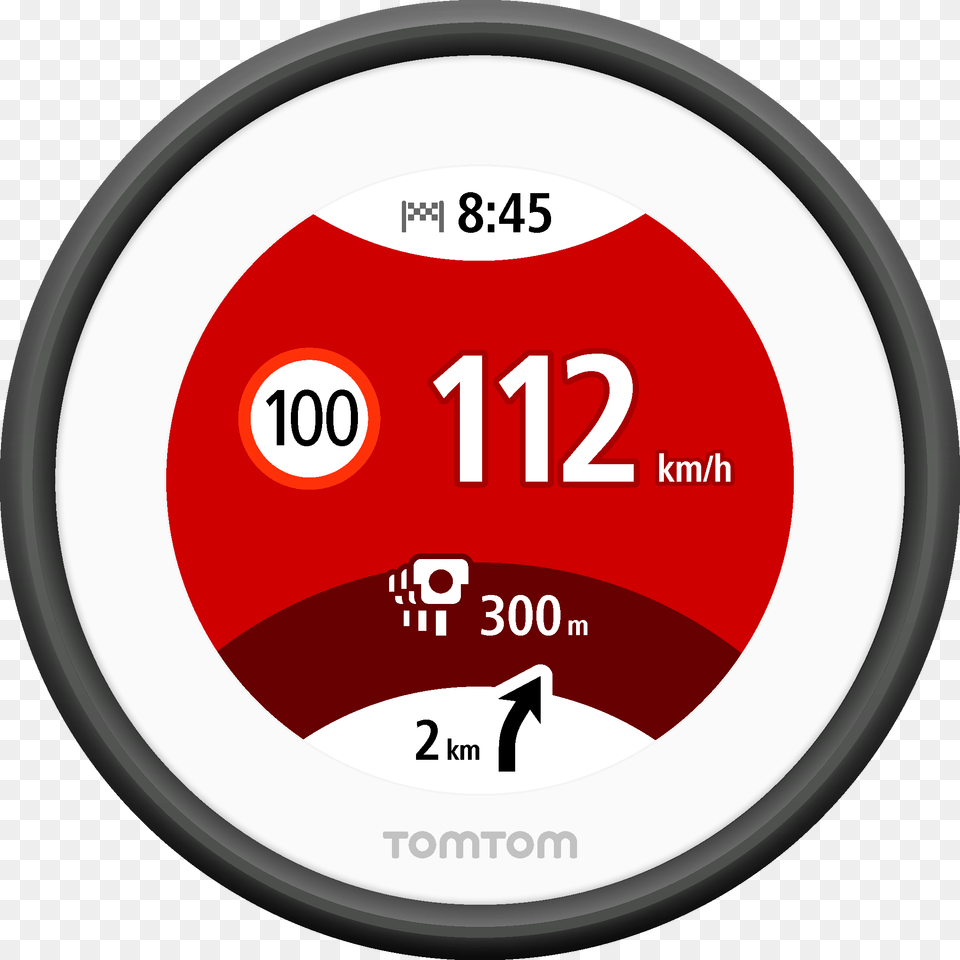Tomtom Vio Silicone Cover Red, Gauge, Sign, Symbol Free Png
