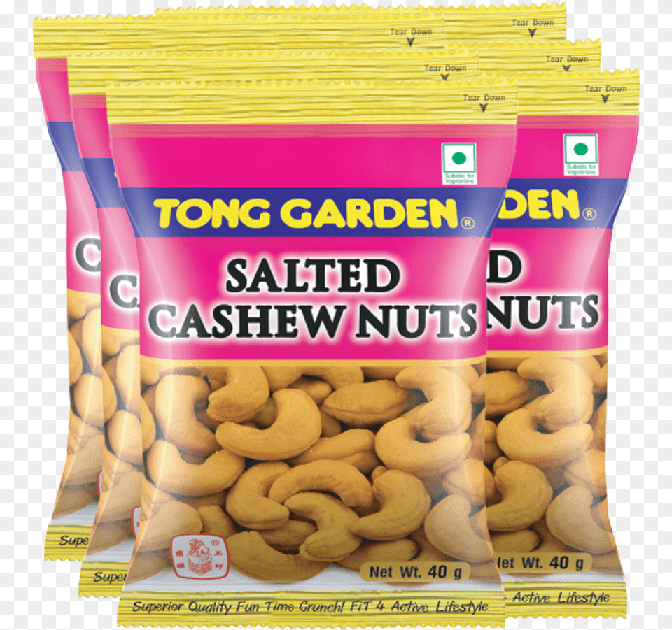 Tong Garden Salted Cashew Nuts 40g 6pcs Tong Garden Peanut Can, Food, Nut, Plant, Produce Png