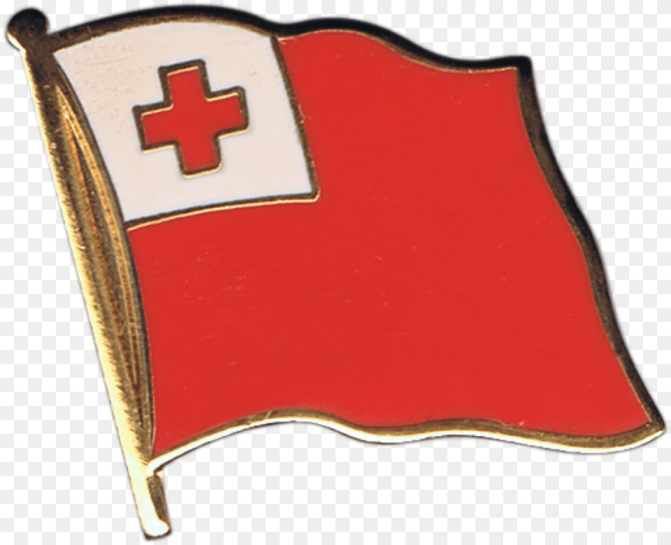 Tonga Flag Pin Badge Pak Flag Badge, Logo, Symbol, First Aid Free Transparent Png