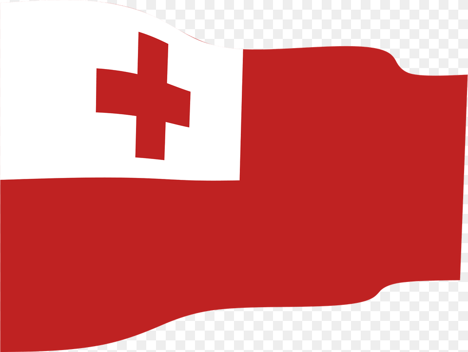 Tonga Wavy Flag Clipart, Logo, First Aid, Red Cross, Symbol Png Image