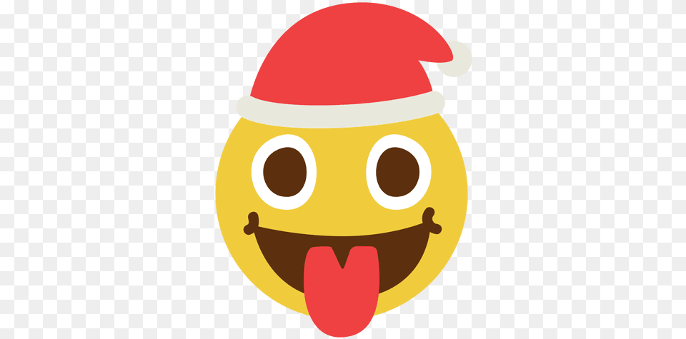 Tongue Santa Claus Face Emoticon 9 Christmas Day, Plush, Toy Png Image