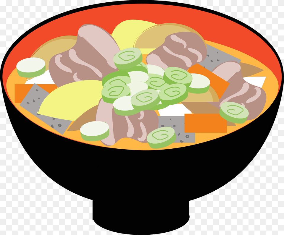 Tonjiru Butajiru Food Clipart, Dish, Meal, Disk, Meat Png Image