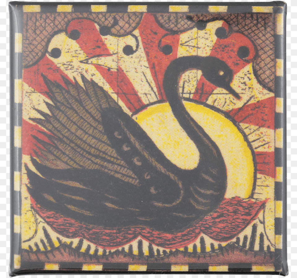 Tony Fitzpatrick Black Swan Art Button Museum Black Swan, Painting, Home Decor, Animal, Bird Png Image