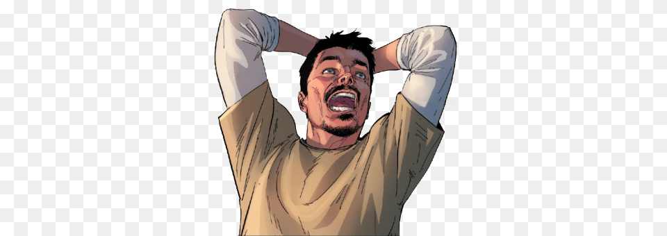 Tony From Iim Tony Stark Tumblr Comic, Person, Face, Head, Adult Free Png