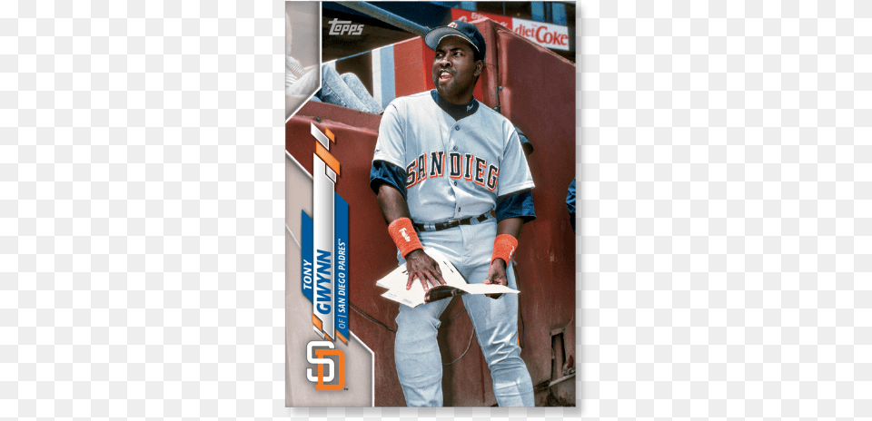 Tony Gwynn 2020 Topps Series 1 Base Card Short Prints Banner, Adult, Person, People, Man Free Transparent Png