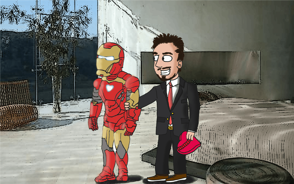 Tony Stark And Ironman Cartoon, Adult, Person, Man, Male Free Transparent Png