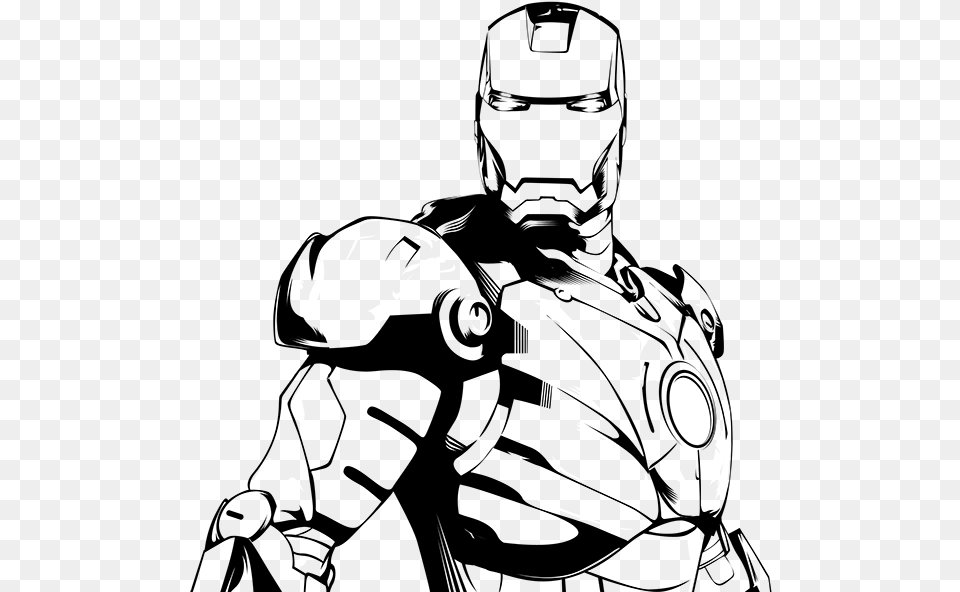 Tony Stark Is Ironman On Pantone Canvas Iron Man Black And White Png