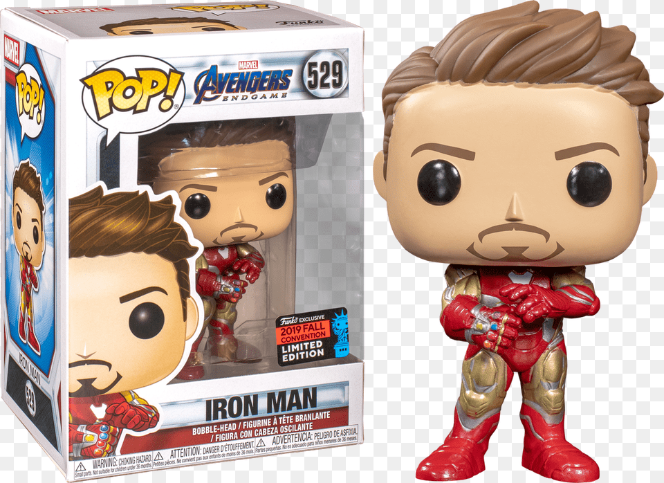 Tony Stark With Nano Gauntlet Nycc19 Pop Vinyl Figure Iron Man Endgame Funko Pop, Adult, Person, Head, Woman Png