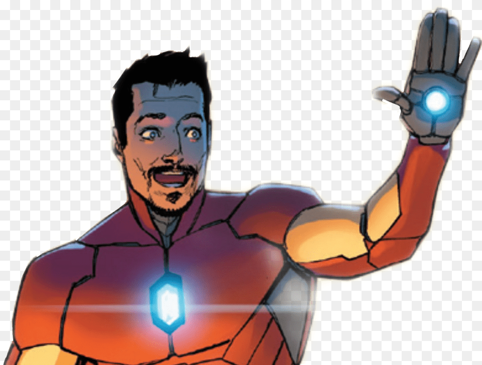 Tonystark Tony Stark Comics Comic Sticker Tony Stark, Adult, Person, Man, Male Png Image