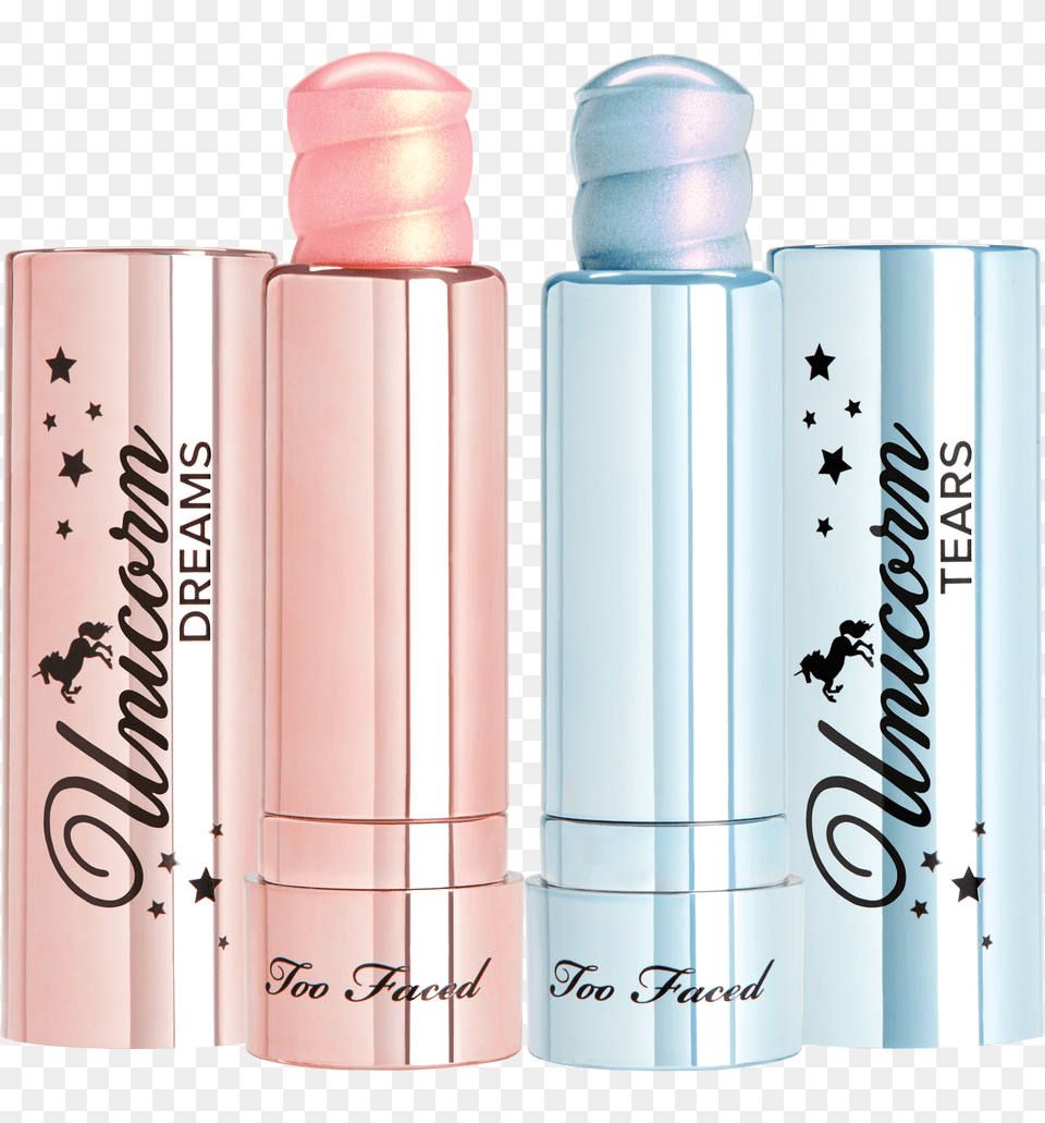 Too Faced Unicorn Highlighter Stick, Cosmetics, Lipstick, Bottle, Tape Png Image