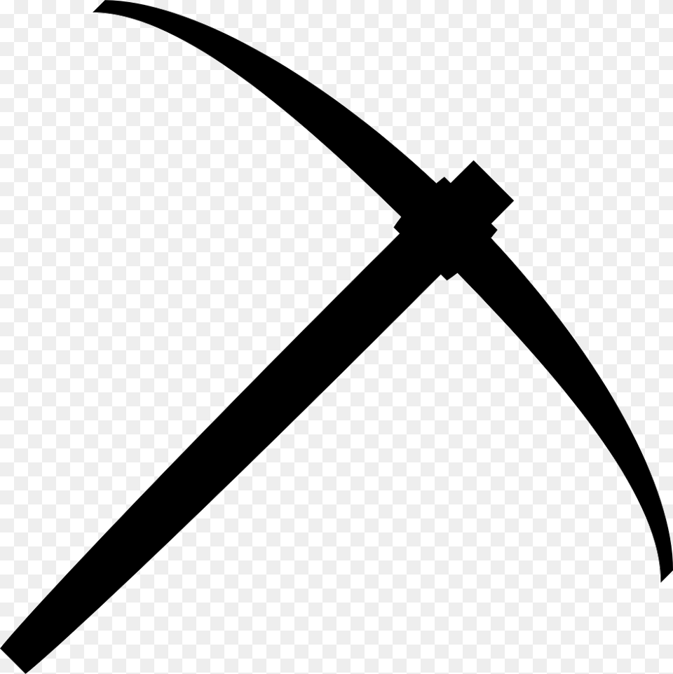 Tool Black And White Pickaxe Clipart, Bow, Device, Weapon, Mattock Free Transparent Png
