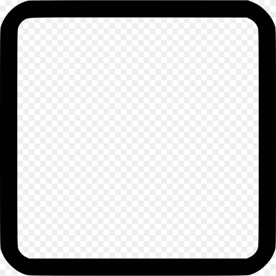 Tool Shape Rounded Rectangle Square Stroke Icon, White Board Png Image
