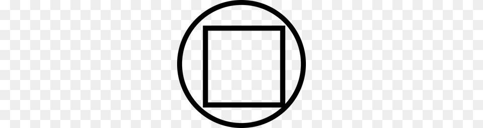 Tool Shape Square Squaretool Rectangle Outline Icon, Gray Png Image