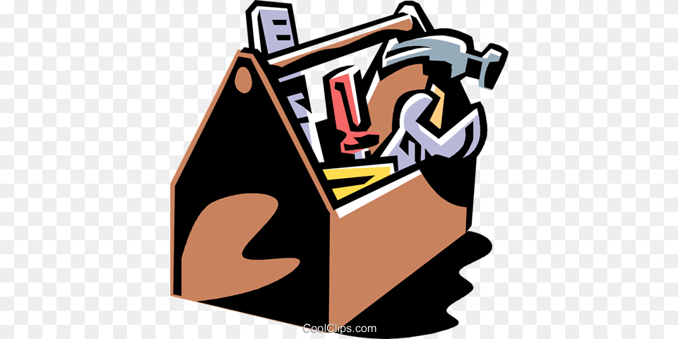 Toolbox Royalty Vector Clip Art Illustration, Bulldozer, Machine Free Transparent Png