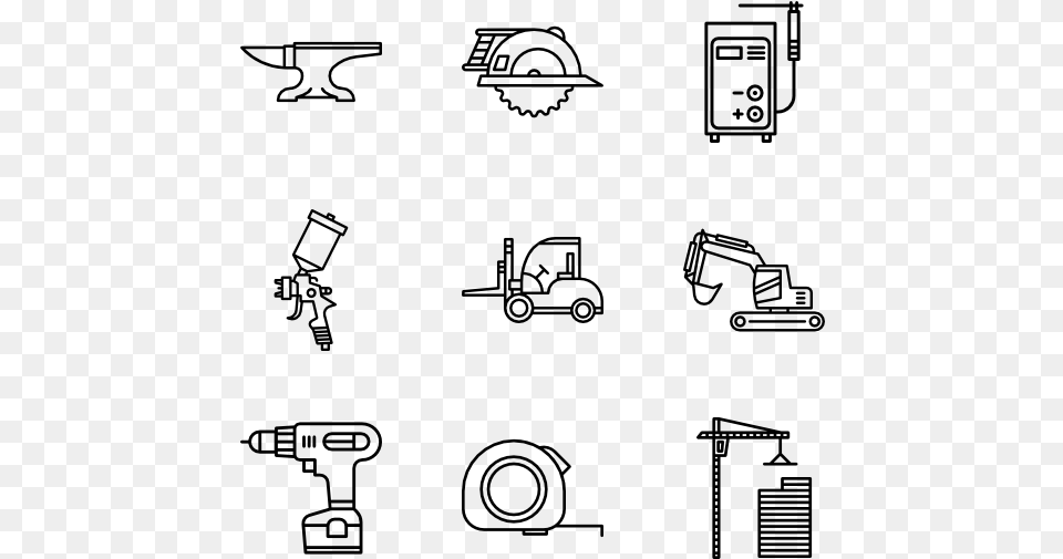 Tools And Machinery Tools And Machinery Icon, Gray Png