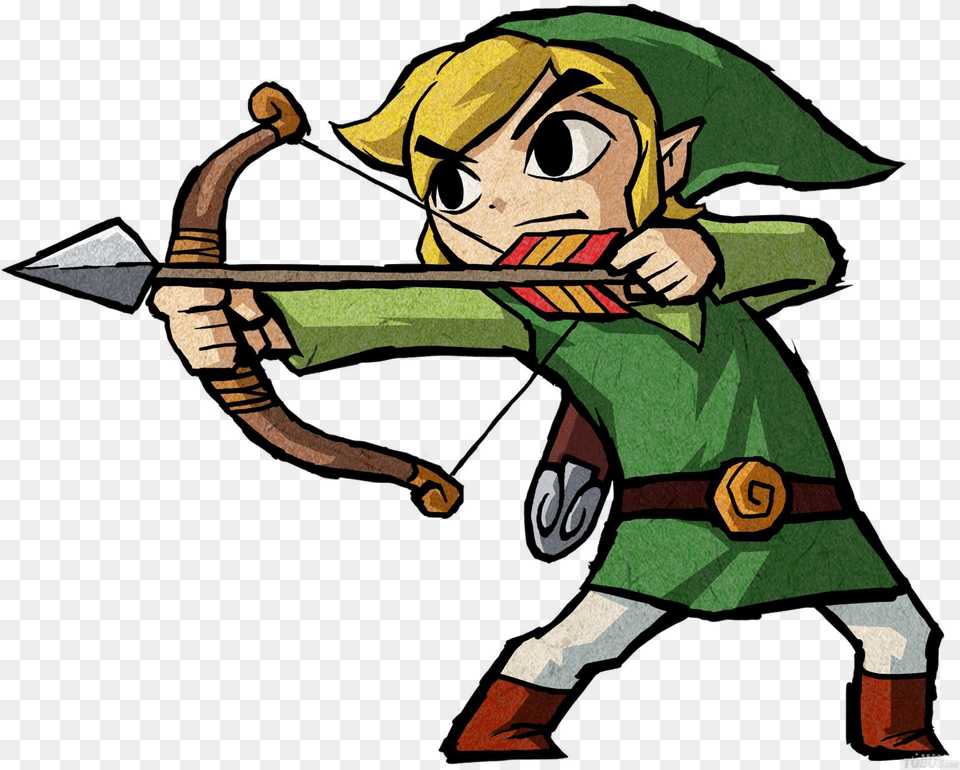 Toon Link Bow Link The Legend Of Zelda Wind Waker, Baby, Person, Weapon, Face Free Transparent Png