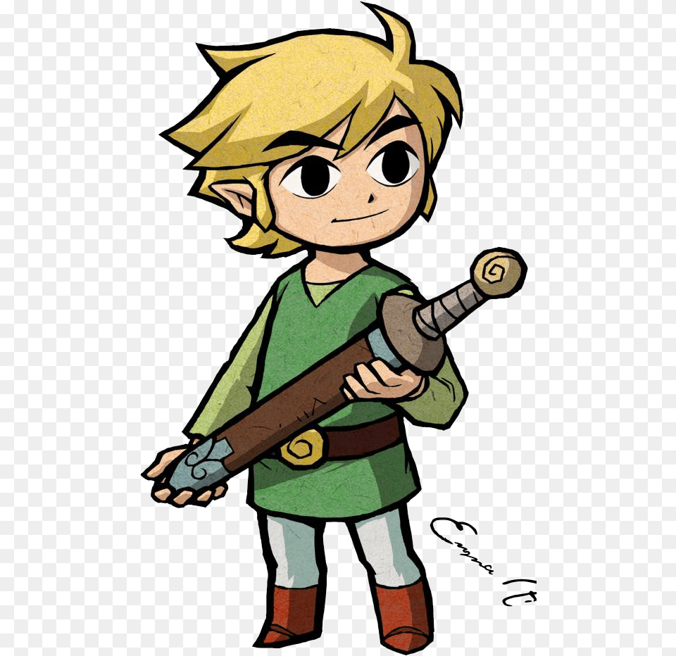 Toon Link Minish Cap, Baby, Person, Book, Comics Free Transparent Png