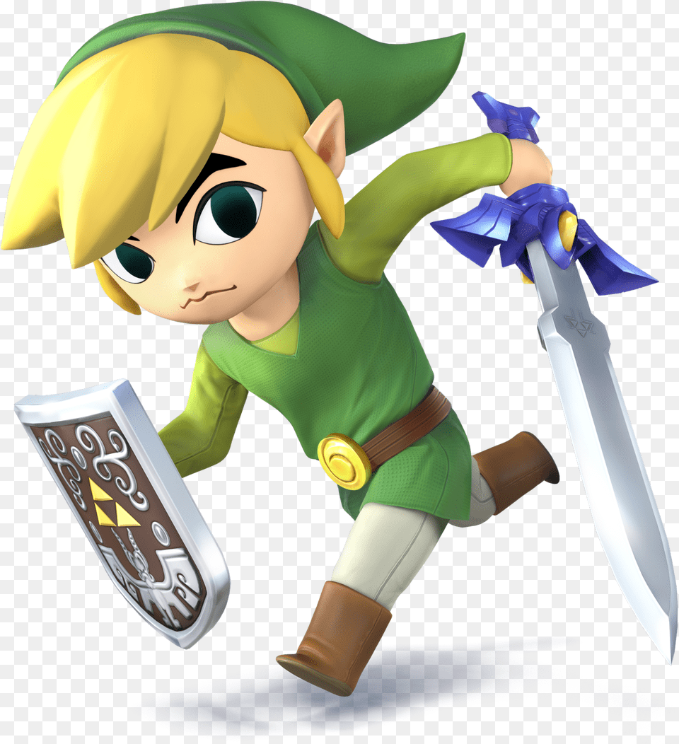 Toon Link Super Smash Bros Wii U Toon Link, Baby, Sword, Person, Weapon Png