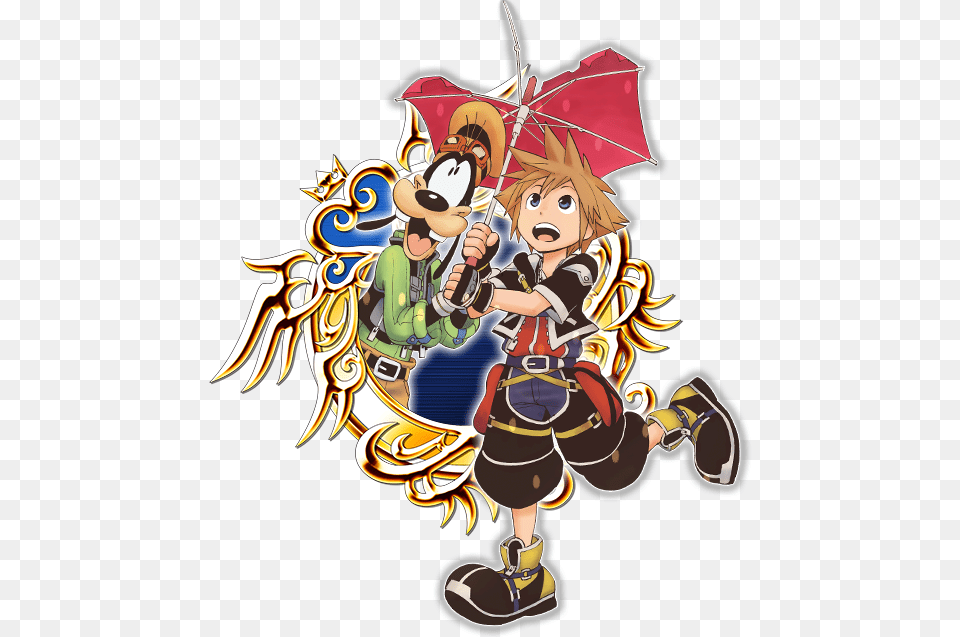 Toon Sora Amp Goofy Khux Key Art, Book, Comics, Publication, Baby Free Png Download