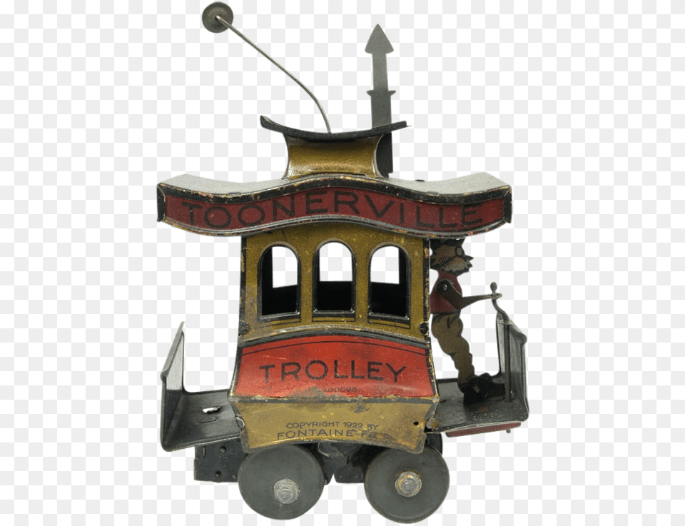 Toonerville Trolley Vintage Tin Toy, Boy, Person, Male, Machine Png