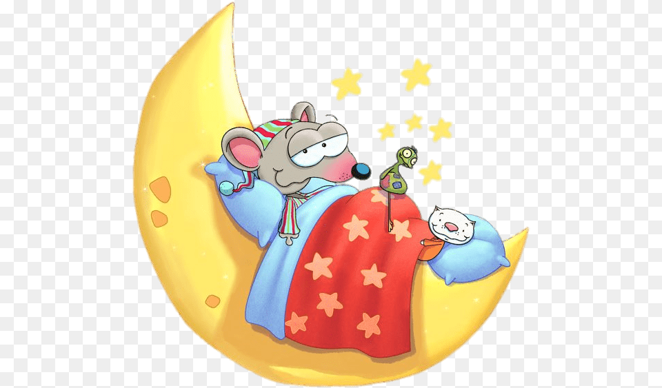 Toopy Amp Binoo Napping On The Moon Toopy And Binoo Moon, Banana, Food, Fruit, Plant Free Transparent Png