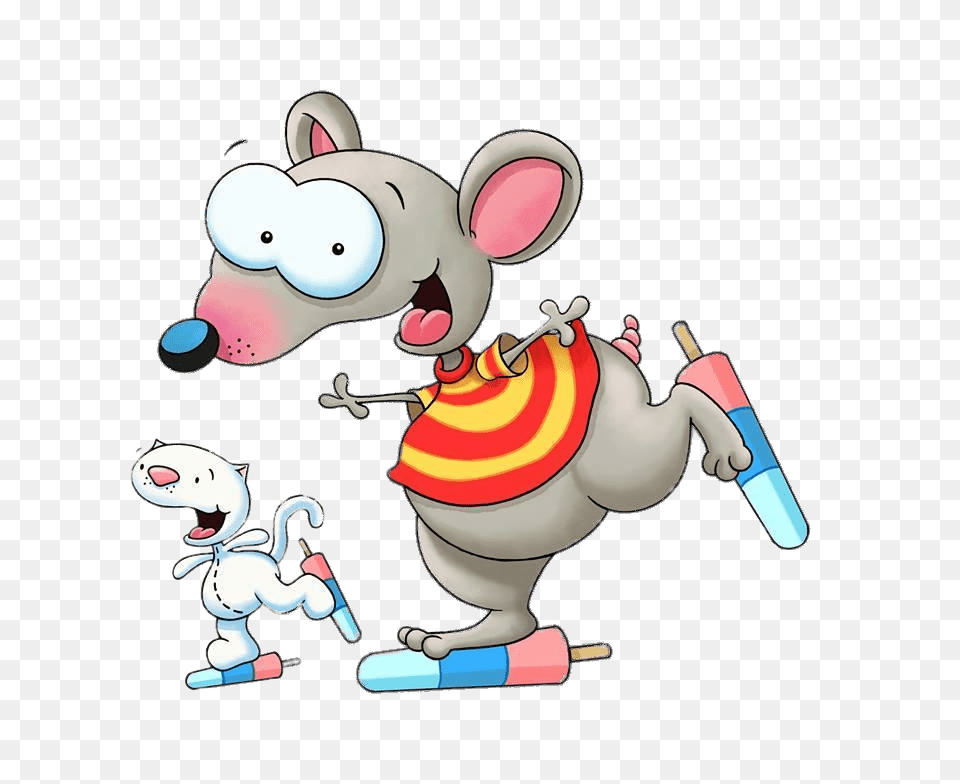 Toopy Binoo Ice Skating, Cartoon, Animal, Bear, Mammal Free Png