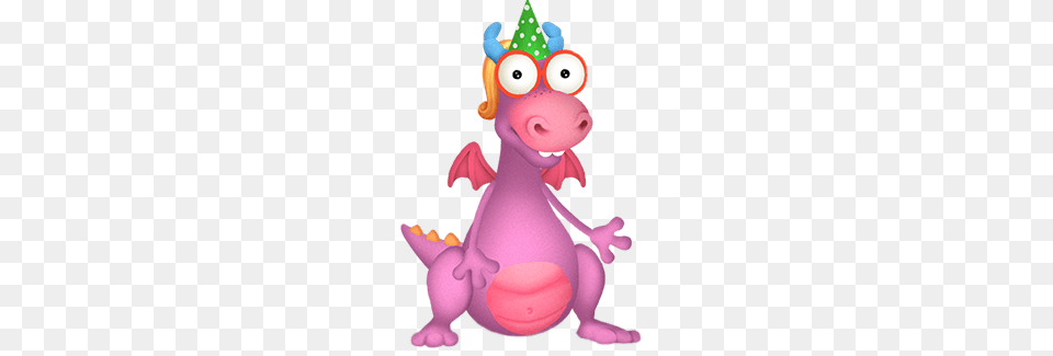 Toopy Binoo Mrs Dragon, Clothing, Hat, Party Hat, Toy Png Image