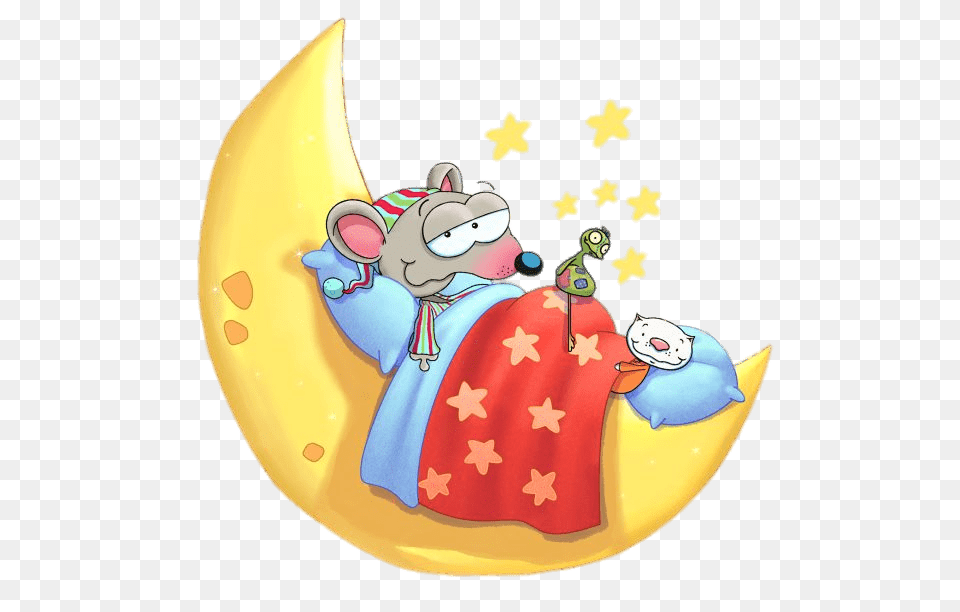 Toopy Binoo Napping On The Moon, Banana, Food, Fruit, Plant Png Image