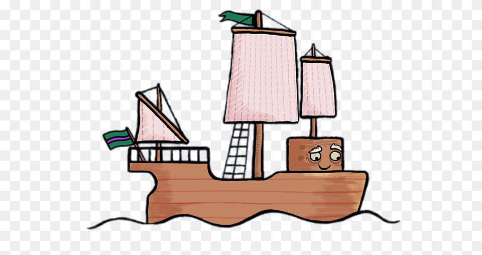 Toot Character Ol Graham The Galleon, Boat, Sailboat, Transportation, Vehicle Png Image