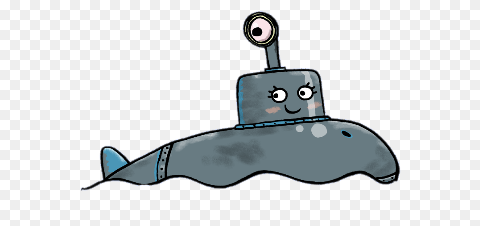 Toot Character Sasha The Submarine Transparent, Transportation, Vehicle, Device, Grass Free Png